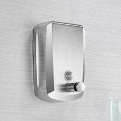 Dispensador de Jabón Líquido 800 ml Acero Inoxidable 304 para Pared Uso Institucional