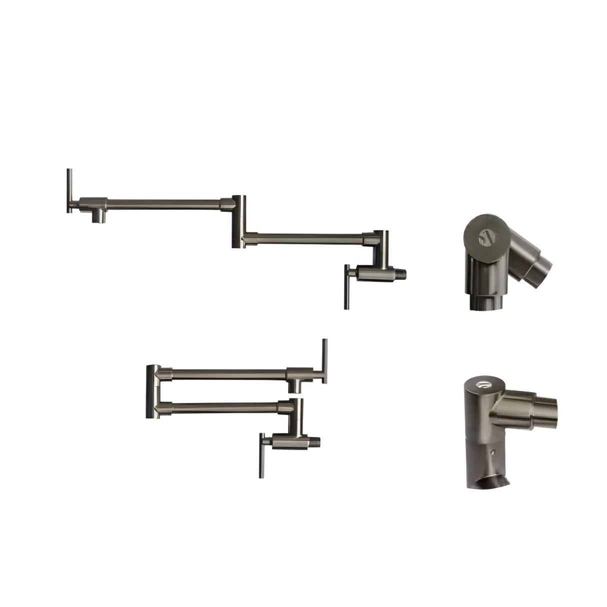 Llave Muro Plegable Tessuto Gris Concreto Acero Inoxidable