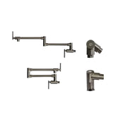 Llave Muro Plegable Tessuto Gris Concreto Acero Inoxidable