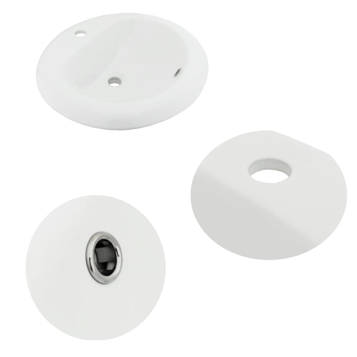 Lavamanos De Empotrar - Sobreponer Rennes Blanco 52 x 46 cm Blanco Con Rebose