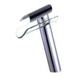 Grifería Monocontrol Lavamanos Alto Cascada Transparente – Diseño Moderno Premium 25,7 cm de alto