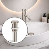 Desagüe Push para Lavamanos Satin 7,8 cm de alto y 6,6 cm de ancho