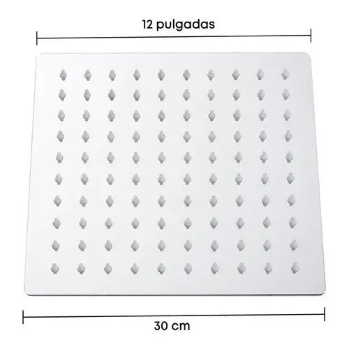 Cabezal de Ducha Cuadrado Ultraplano de 12 Pulgadas