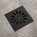 Rejilla de Piso Negro Liviana 10*10 Flor