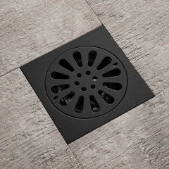 Rejilla de Piso Negro Liviana 10*10 Flor
