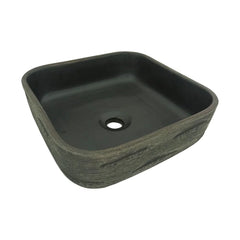 Lavamanos de Sobreponer Cuadrado Negro Texturizado 39 x 39 cm