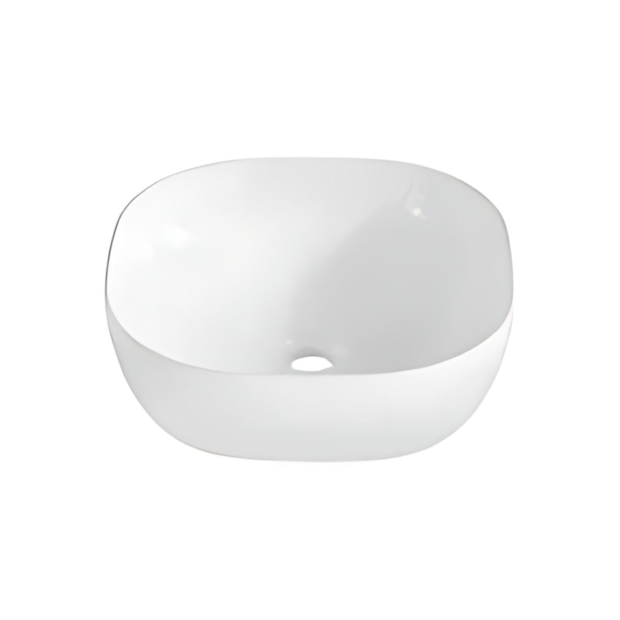 Lavamanos Sobreponer Tipo Vessel Opera Cuadrado - 41.5 x 41.5 x 14.5 cm. Blanco