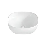 Lavamanos Sobreponer Tipo Vessel Opera Cuadrado - 41.5 x 41.5 x 14.5 cm. Blanco