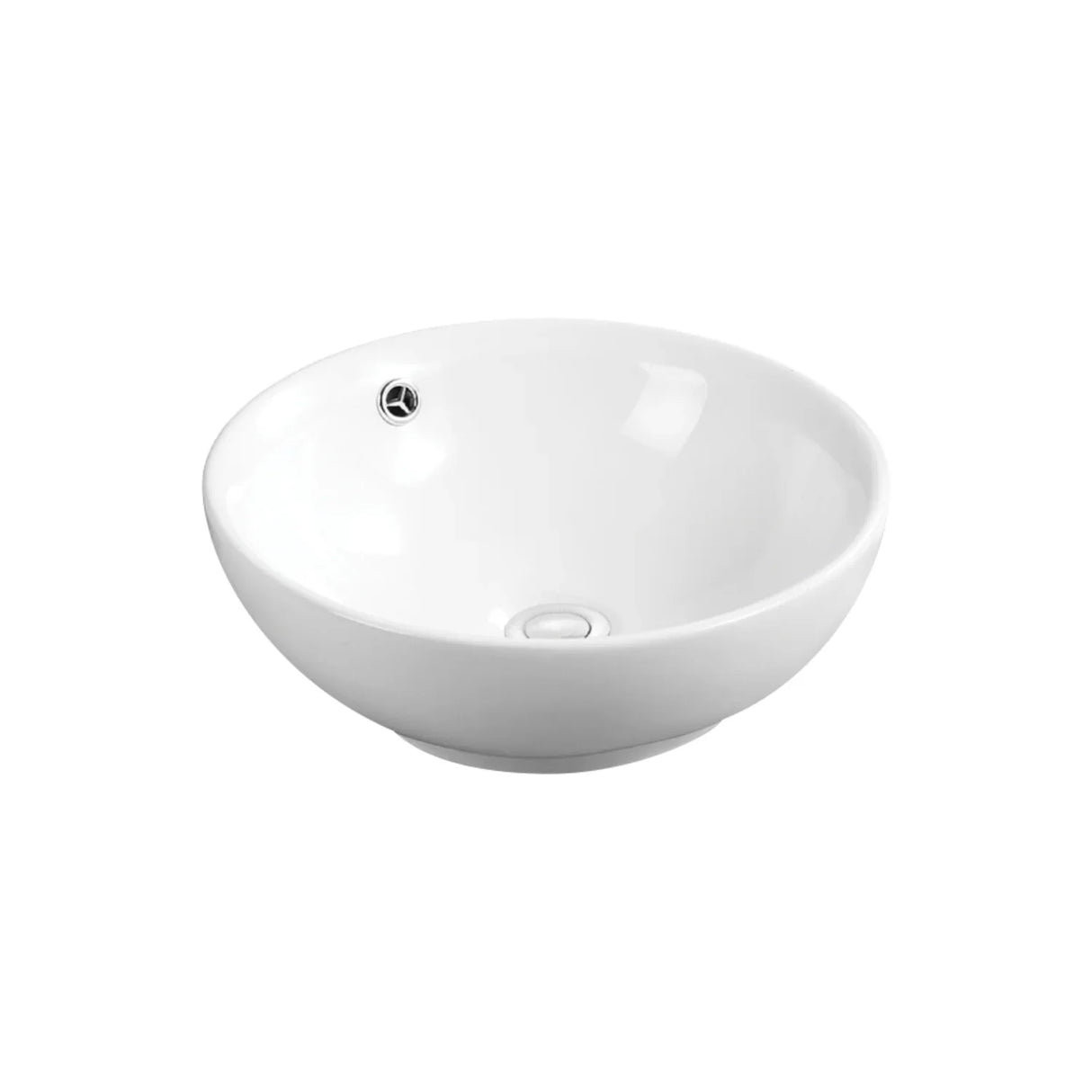 Lavamanos Sobreponer Porcelana Redondo Blanco 38.5*15.5 cm