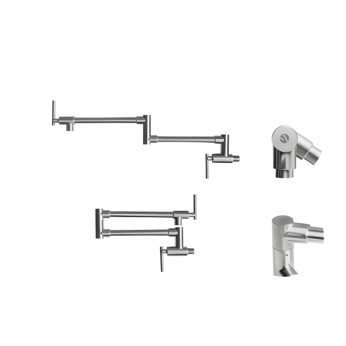 Llave Muro Plegable Tessuto Niquel Texturizado Acero Inoxidable