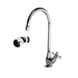 Grifería Móvil Cocina+Economizador Agua Orientable Y Cambio