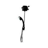 Kit de ducha eléctrica negra con manguera y teleducha