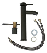 Grifería lavamanos monocontrol Alta negra Iris