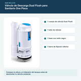 Contenido y características del válvula de descarga dual flush para sanitario one piece