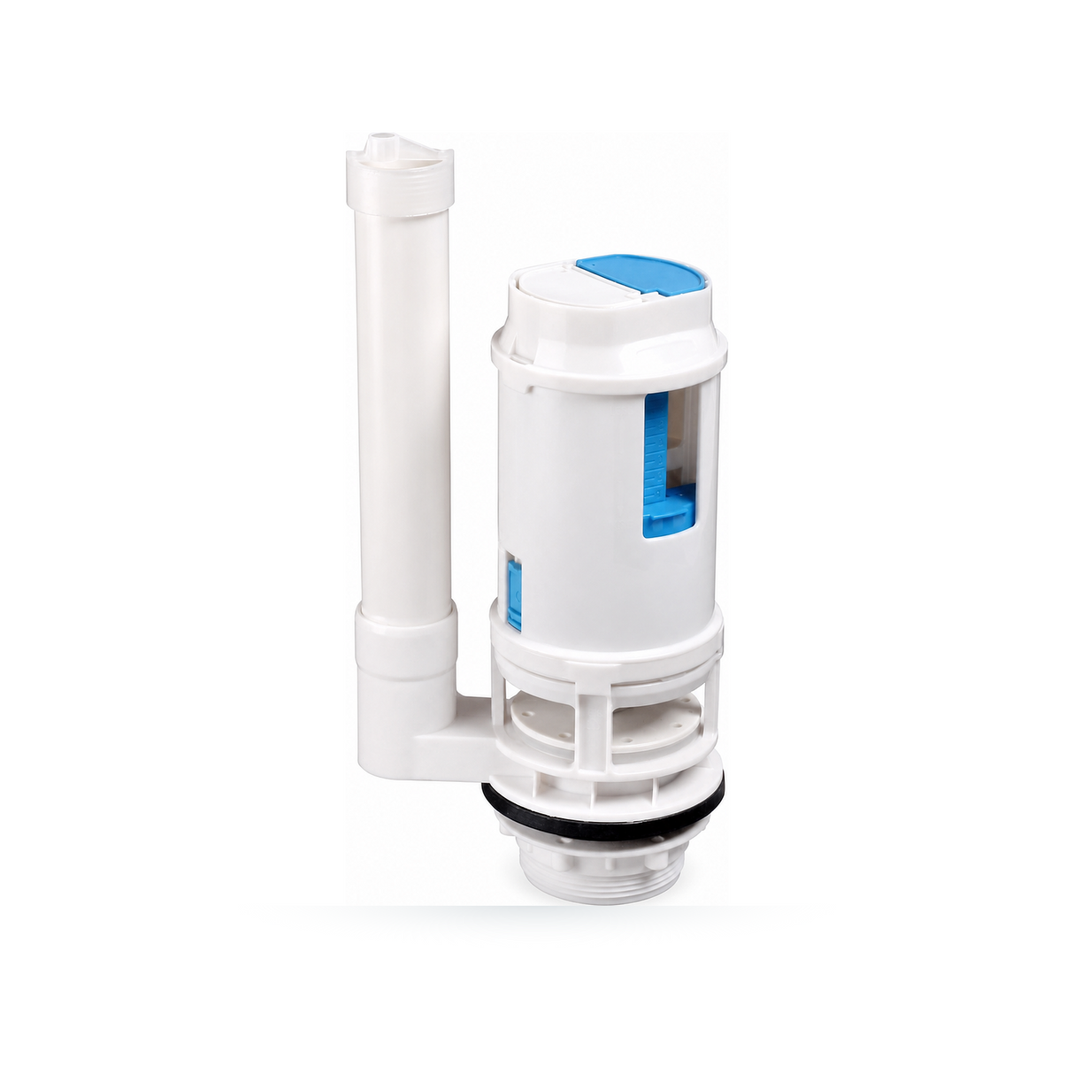 Válvula de Descarga Dual Flush con Salida Roscada para Sanitario: vista principal sobre fondo blanco profesional