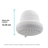Ducha Eléctrica 120V Blanca Gold Súper — medidas del cuerpo