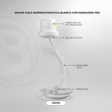 Ducha Eléctrica 120V Blanca Gold Súper — fotografía del producto