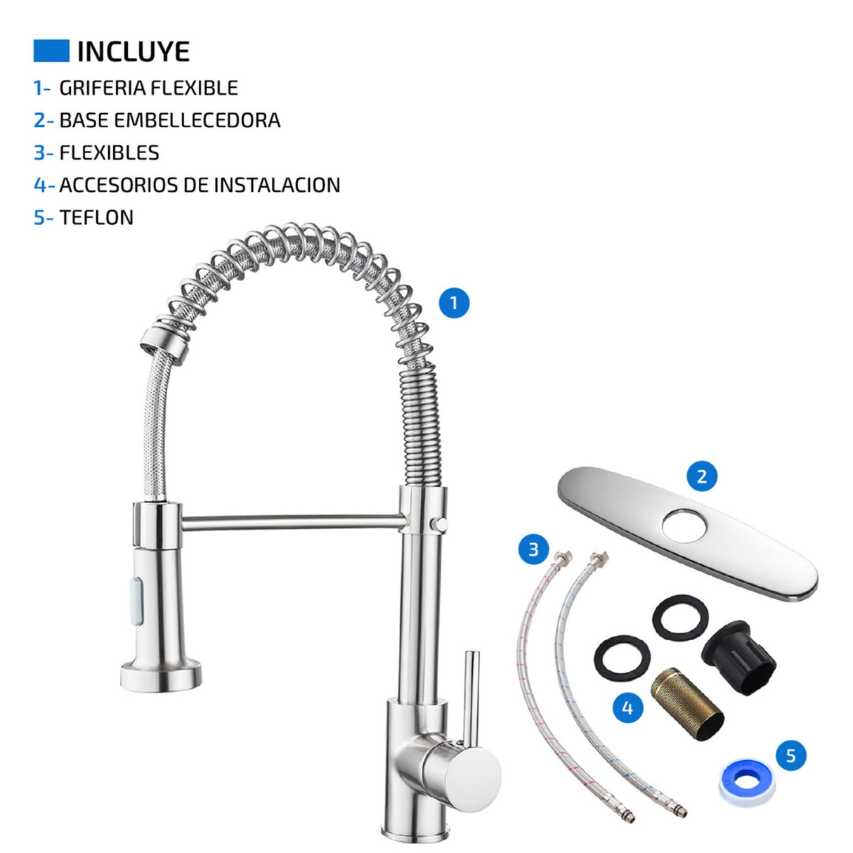 Llave Lavaplatos Monocontrol Extensible Negro Para Cocina Acabado Mate