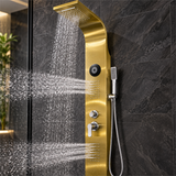 ambient Torre De Ducha Oro Con Bluetooth Y Teleducha