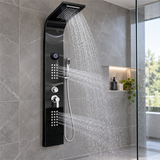 cover Torre De Ducha Negra Con Bluetooth Y Teleducha