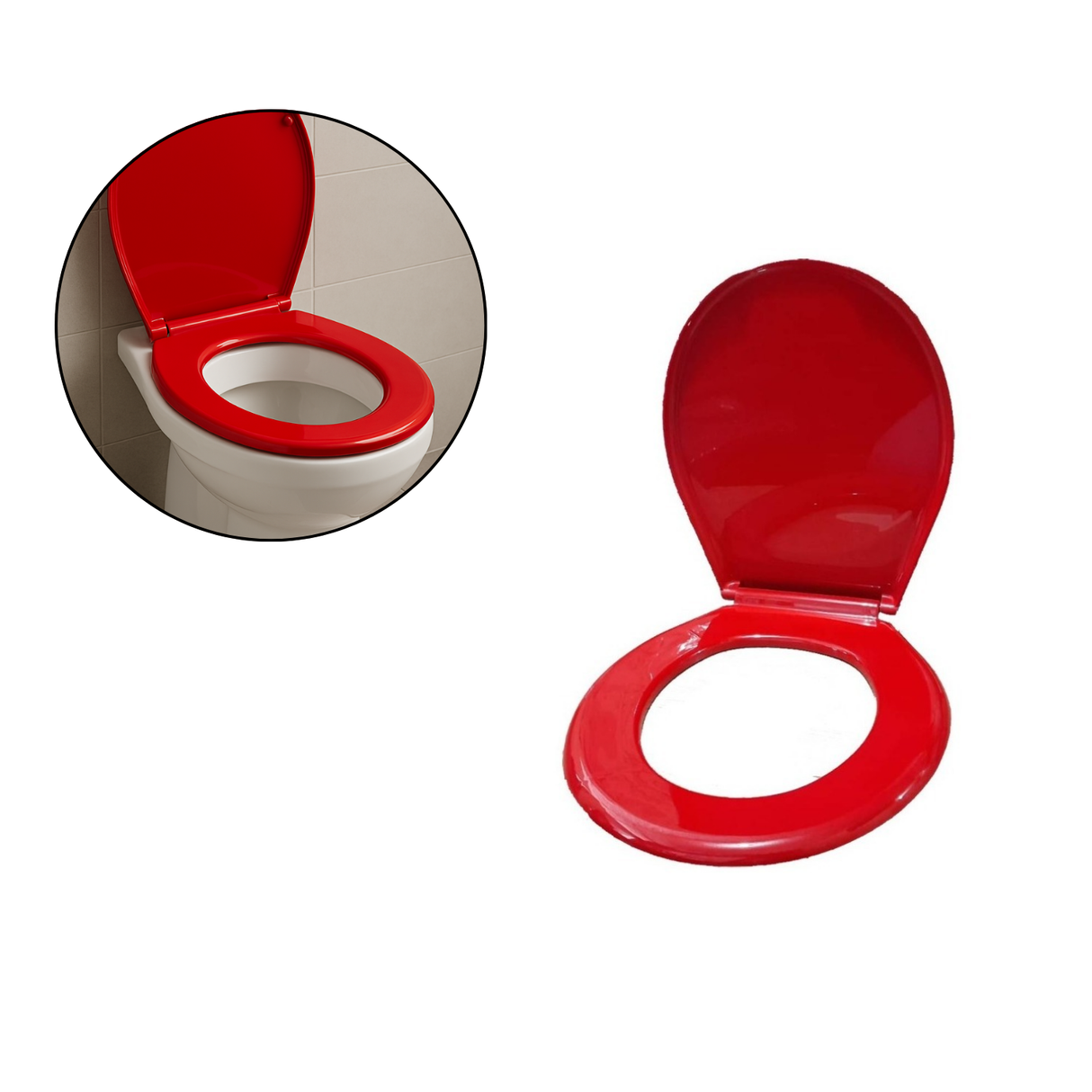 Tapa/asiento Rojo Para Sanitario