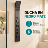 Torre De Ducha Negra Mate Con Bluetooth - 03 detalle