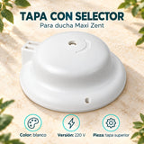 Tapa Blanca con Selector para Ducha Maxi Zent 220 V: características