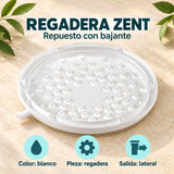 Regadera Blanca con Bajante para Ducha Zent: características