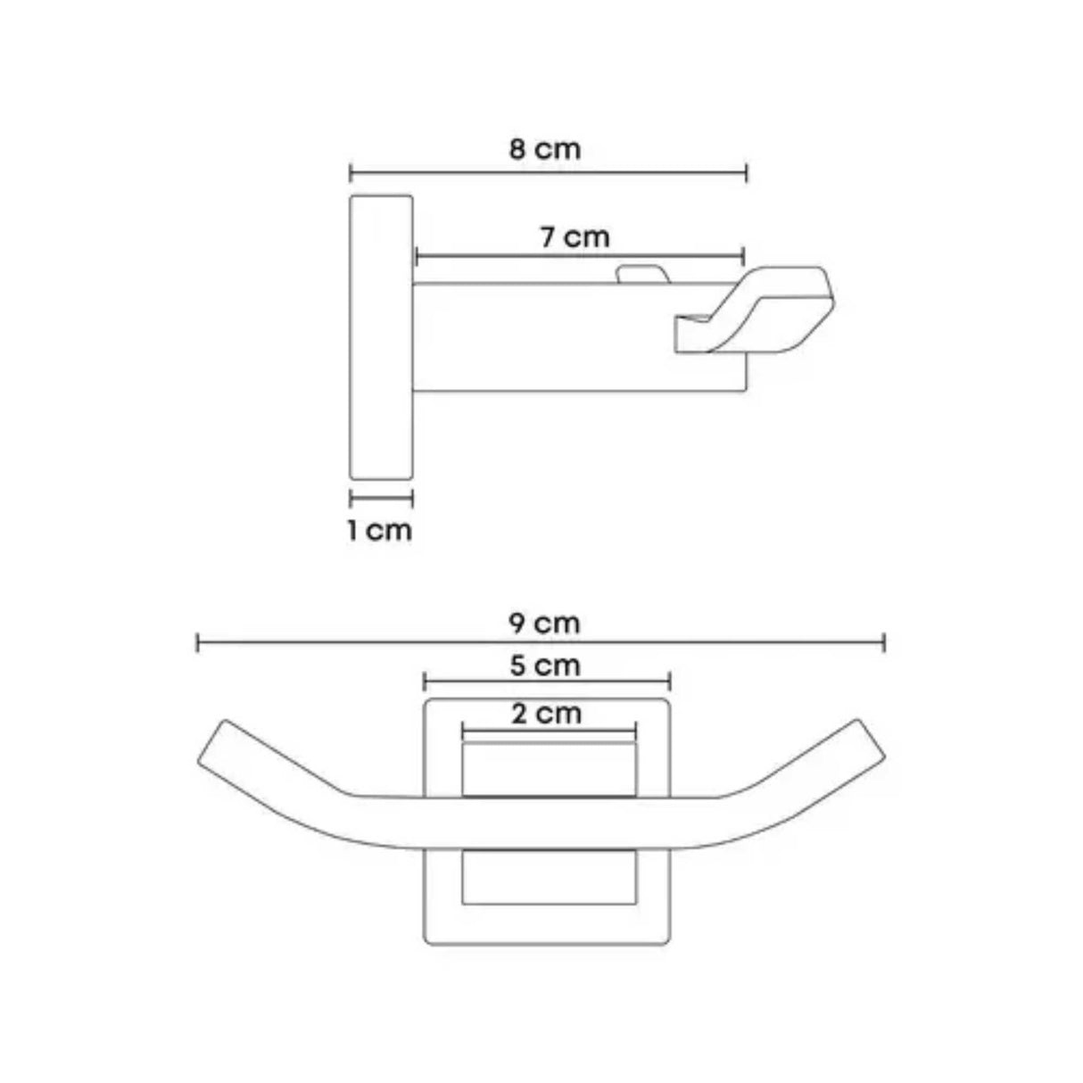 Perchero de Pared Negro para Baño