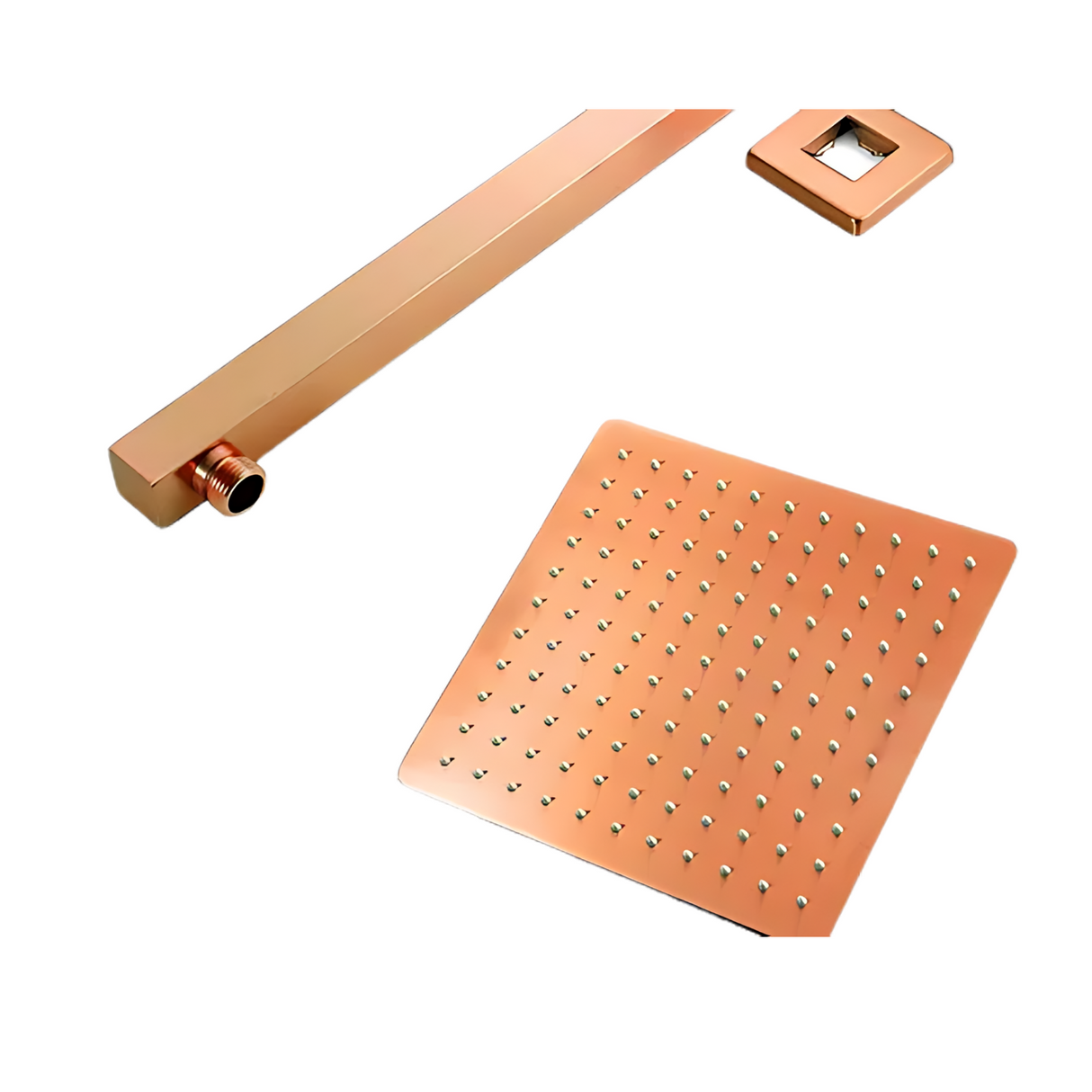 Tubo Regadera Cuadrado 40 cm Metálico
