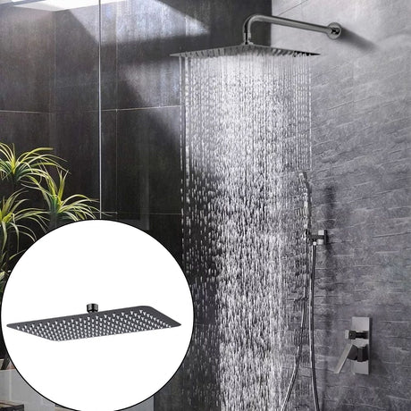 Regadera Plana Gris Antihuellas 25x30cm Cascada Kassel