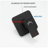Grifería Monomando Ducha Negro Mate Línea Cuadrato