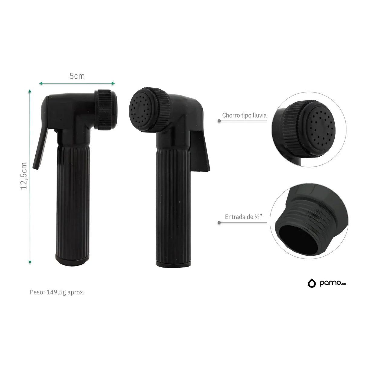 Spray Bidet Negro Moderno