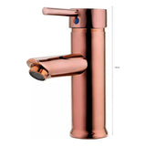 Grifería Lavamanos Bajo Monocontrol Oro Rosa 15 cm Alta con Alcance de 8 cm