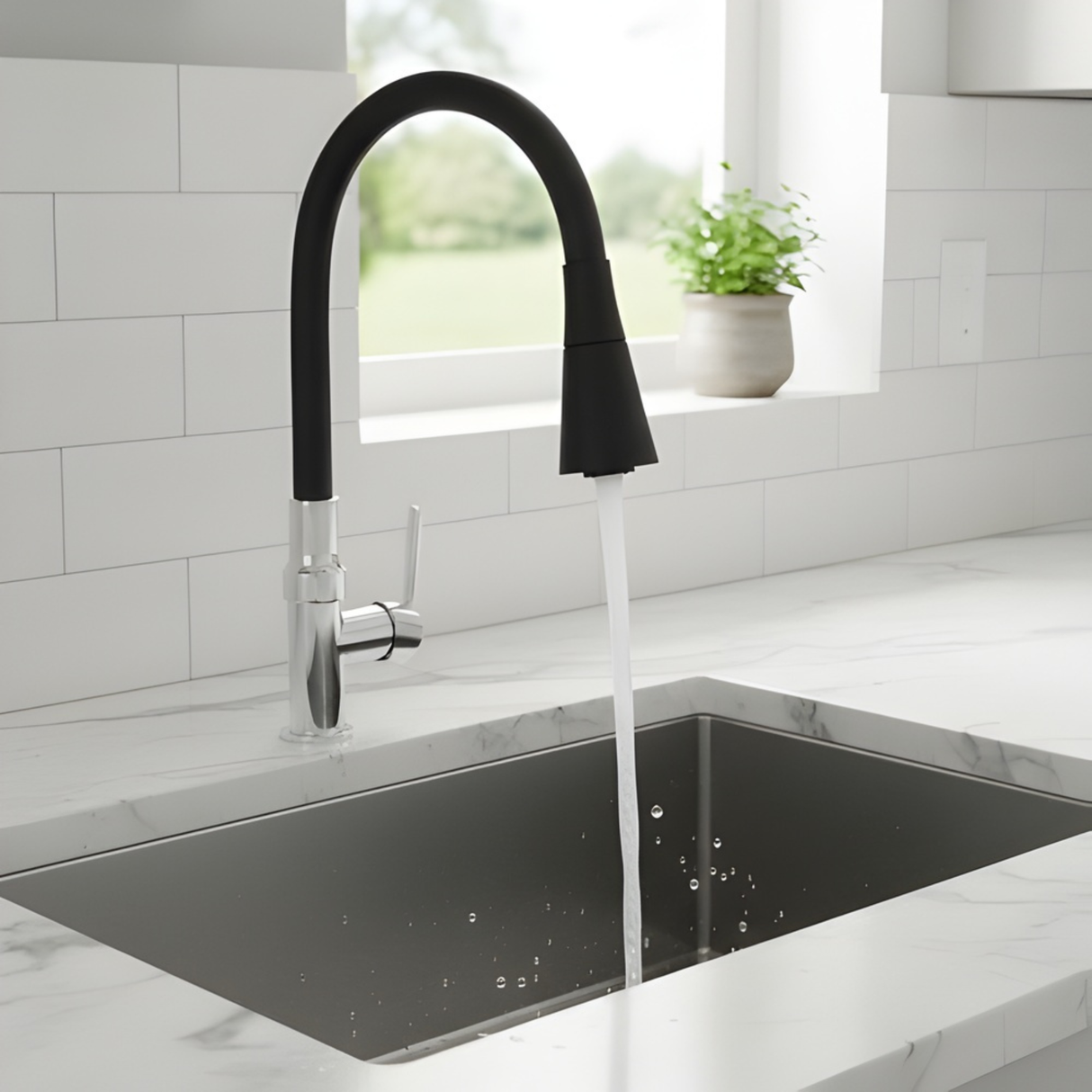 Grifo Mesa De Cocina Orientable Pamo, Sistema Cierre Rápido