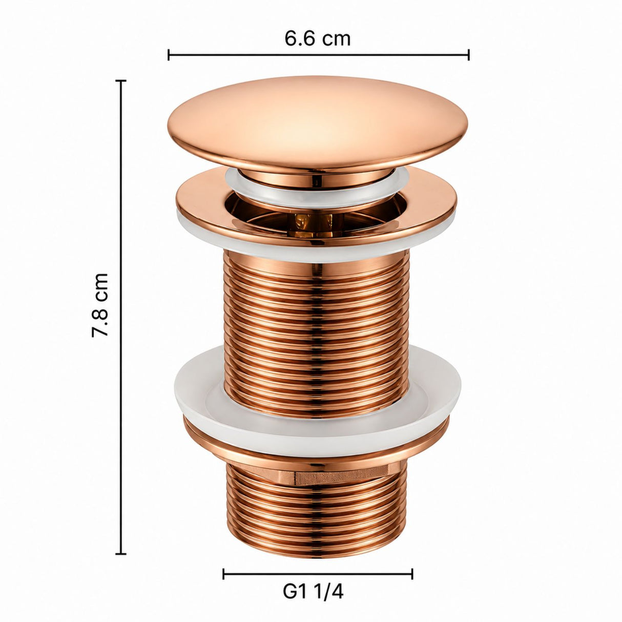 Desagüe Push para Lavamanos Oro Rosa
