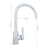 Grifo Monocontrol Base Circular Cuello Ganso
