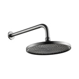 Regadera Redonda 25 Cm Spacco Gris Concreto Brazo 30cm Acero