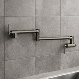 Llave Muro Plegable Tessuto Gris Concreto Acero Inoxidable