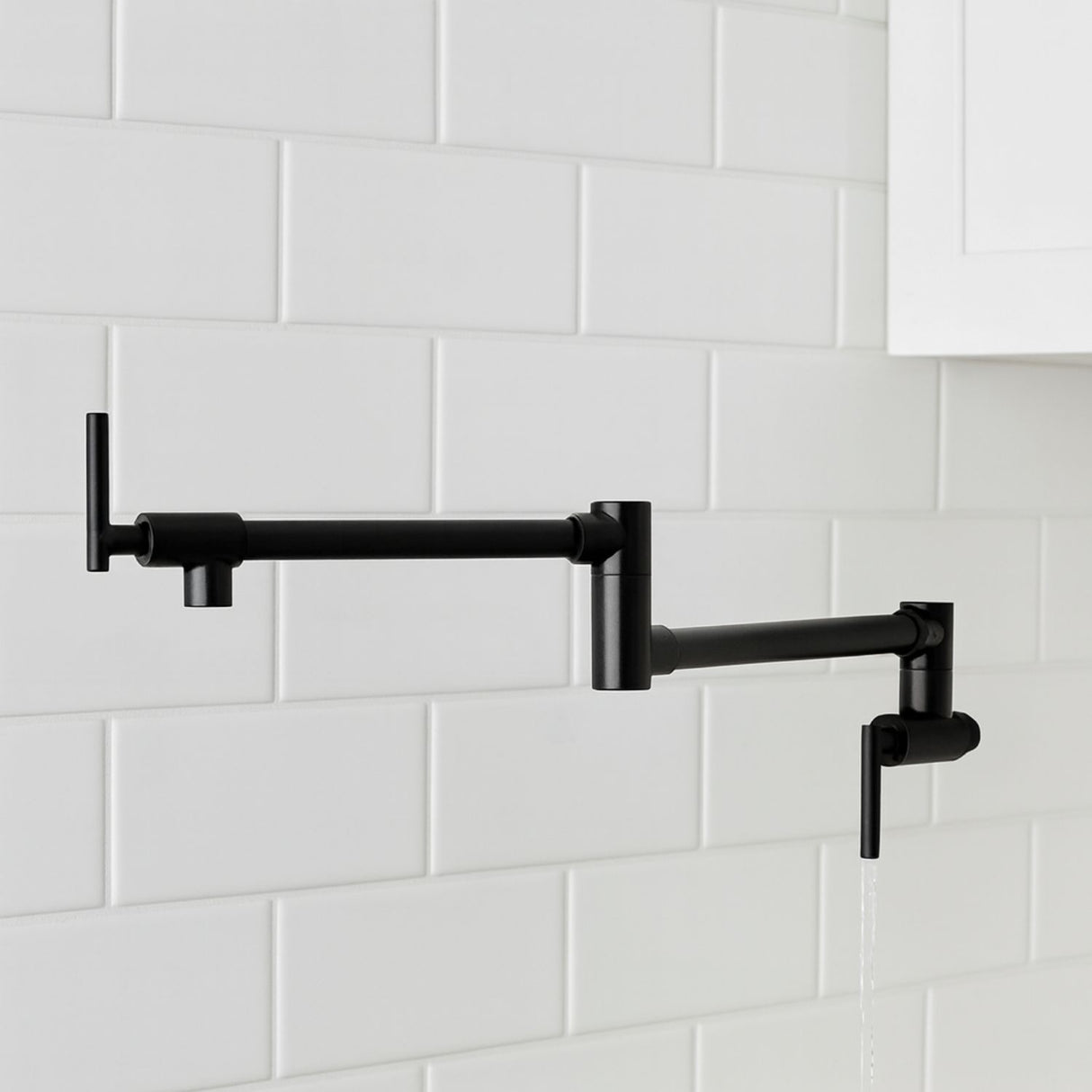 Llave Muro Plegable Tessuto Negro Mate Acero Inoxidable