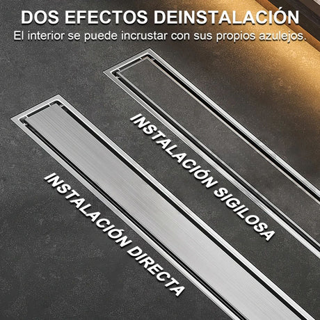 Rejilla Piso Invisible Acero SatinMate 60X10