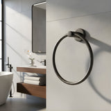 Juego Accesorios Baño Singolo X 6 Gris Concreto Diseño Moderno