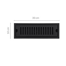 Rejilla Rectangular 30 Cm Ladrillo Negra Acero