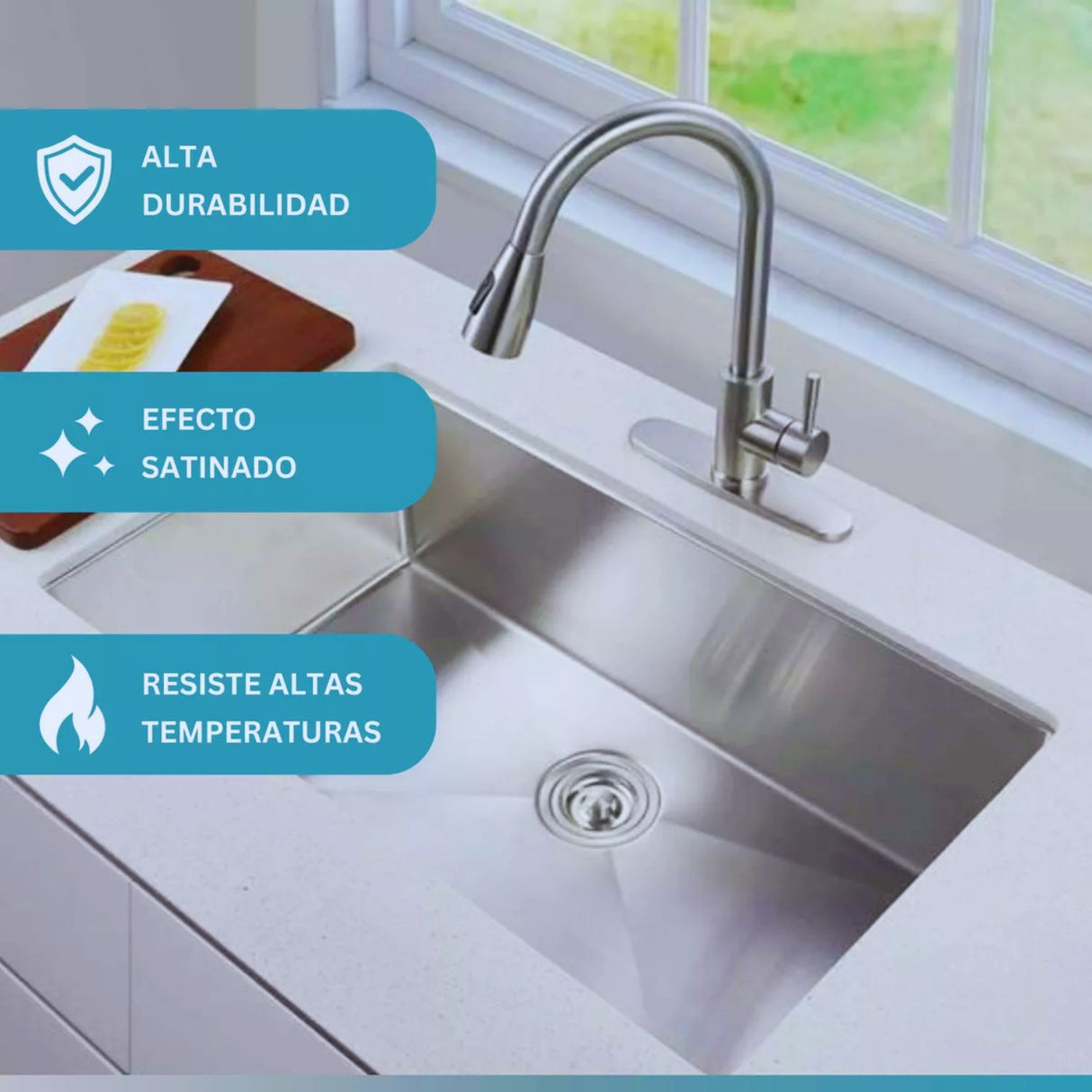 LAVAPLATOS GRIS 55X45 EN ACERO INOX 304
