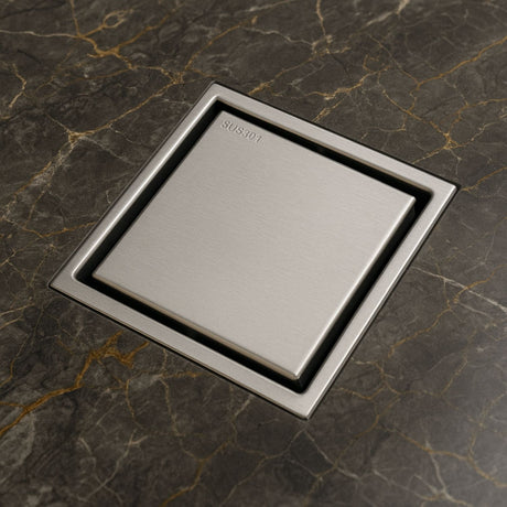 Rejilla Piso Cuadrada Invisible Acero Inoxidable Antiodores 10X10
