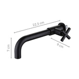 Llave Lavamanos Pared Negra