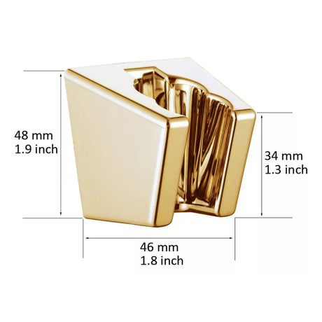 Portateleducha Fijo Cuadrado Dorado ABS - Sistema Universal