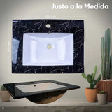 LAVAMANOS INTEGRADO EN PORCELANA NEGRO 60*47CM