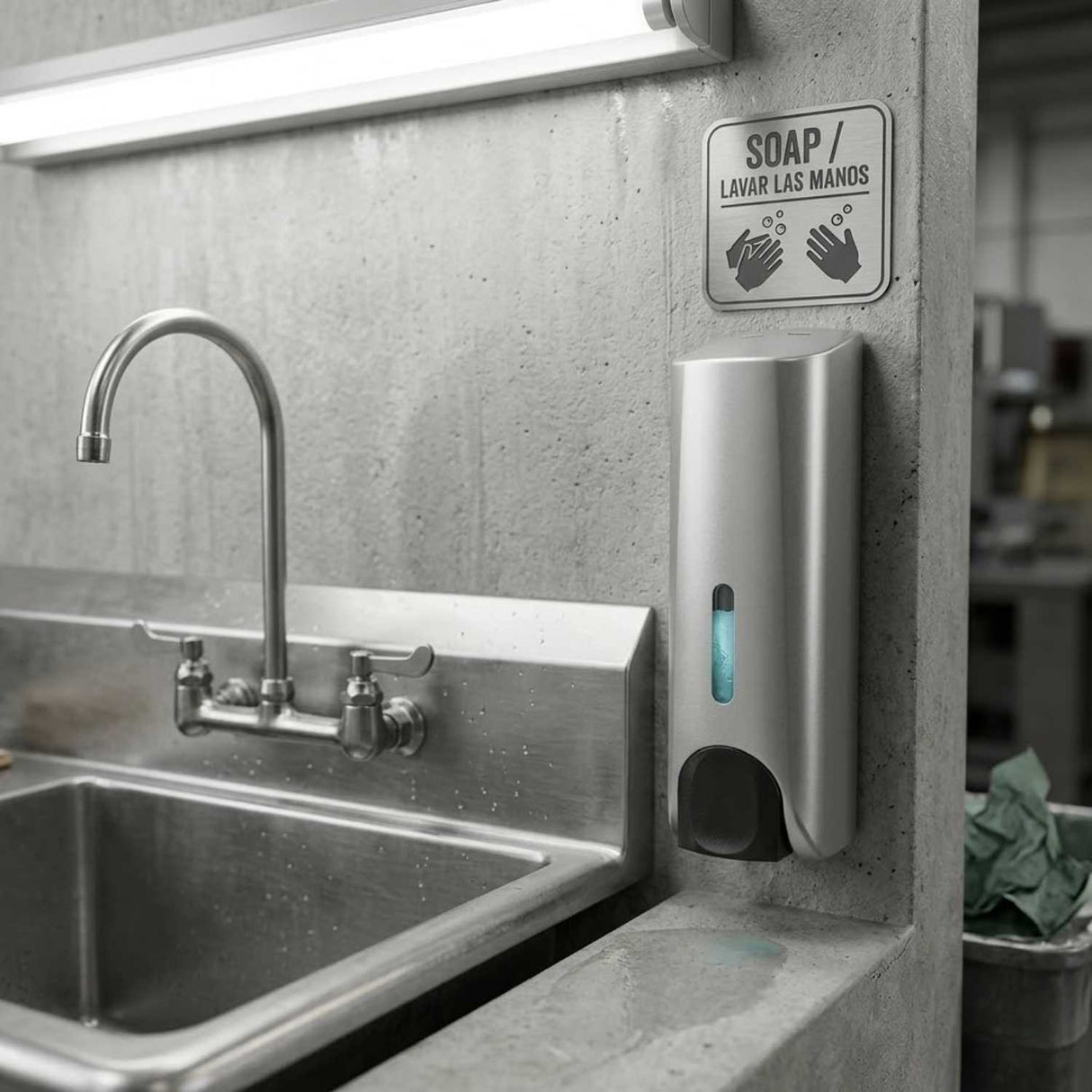 Dispensador de Jabón Cromado 300 ml | Dosificador Elegante para Baño y Cocina