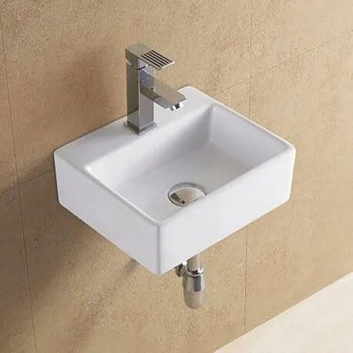 Lavamanos de Colgar Cerámico Blanco 33 x 28 x 13 cm